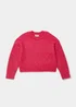 Girls Pink Two Tone Jumper (4-13yrs) - Age 4 Years Image 1