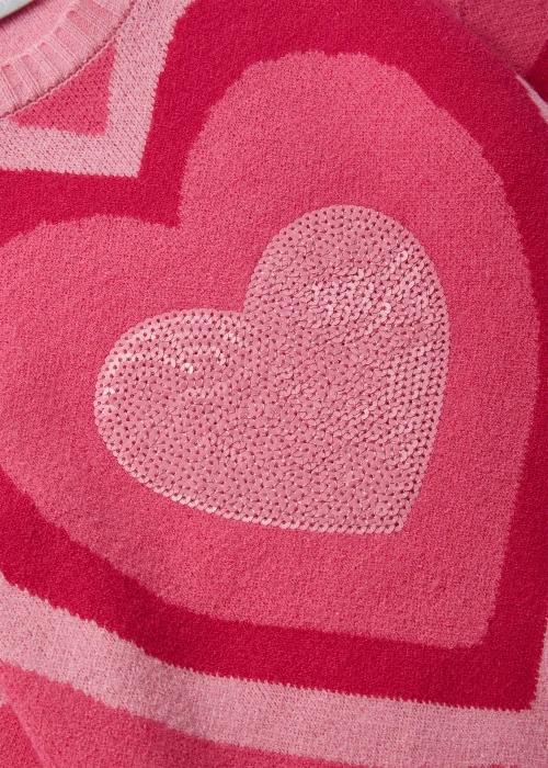 Girls Pink Heart Jumper (4-13yrs) - 4 Yrs Image 2