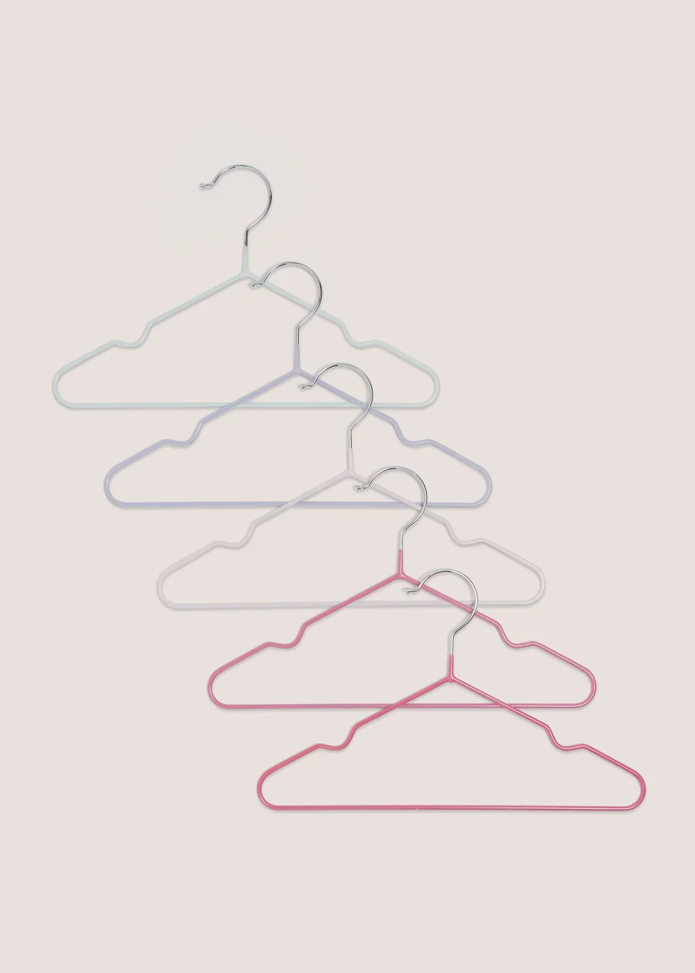 Kids 5 Pack Pink Wire Hangers (39.5cm x 18cm x 5cm) Image 1