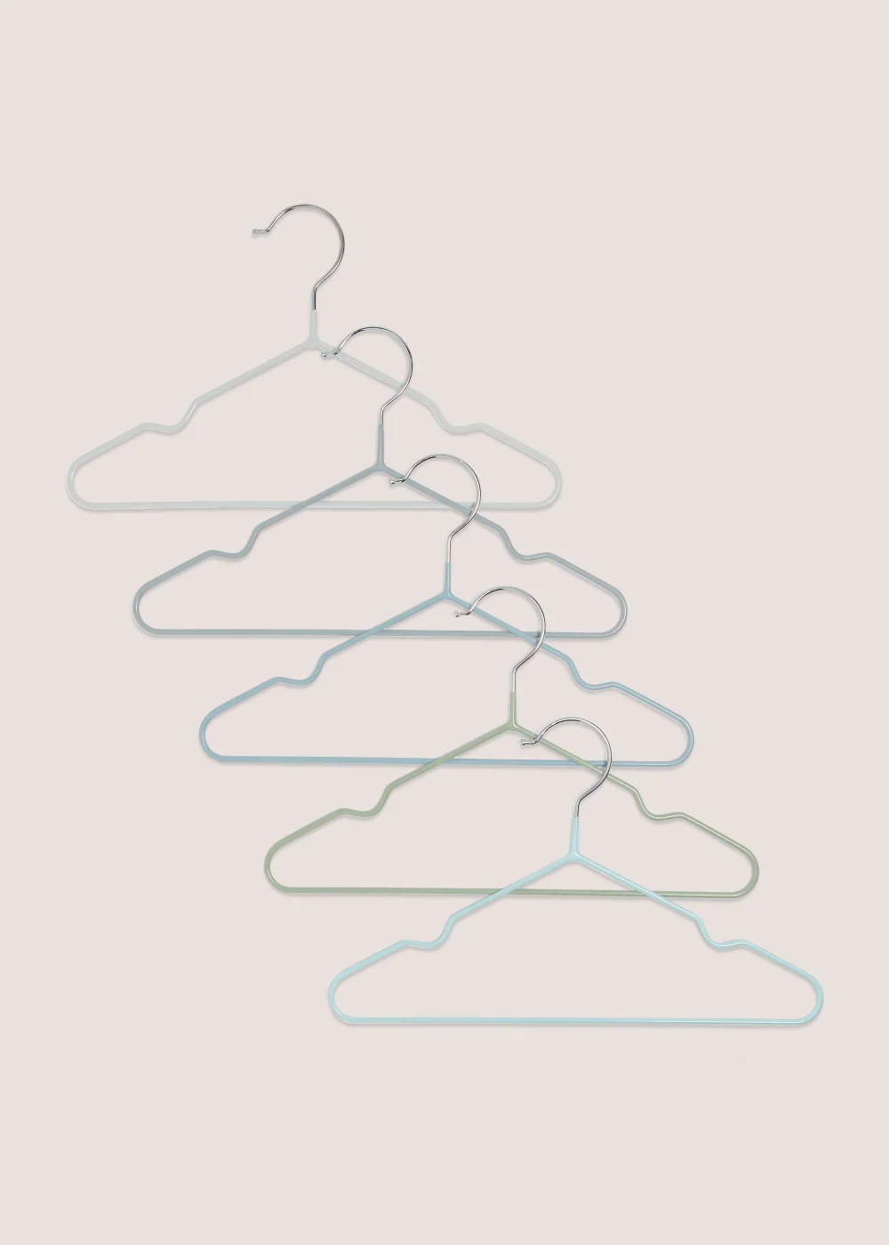 Kids 5 Pack Blue Wire Hangers Image 1