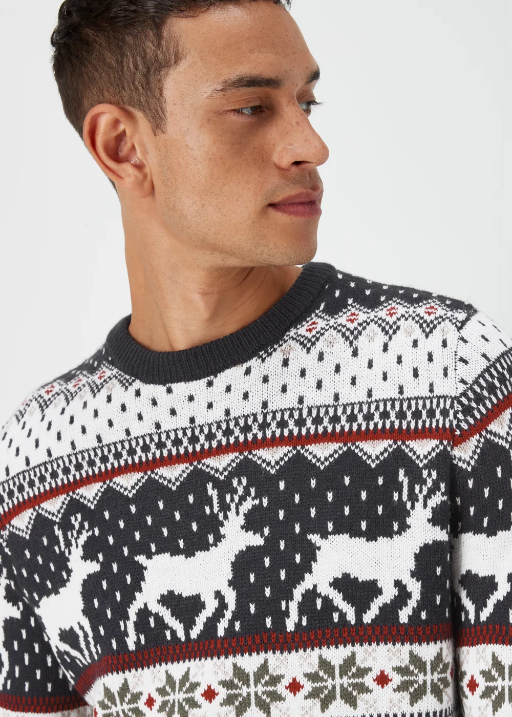 Navy Christmas Fair Isle Jumper - S Image 3