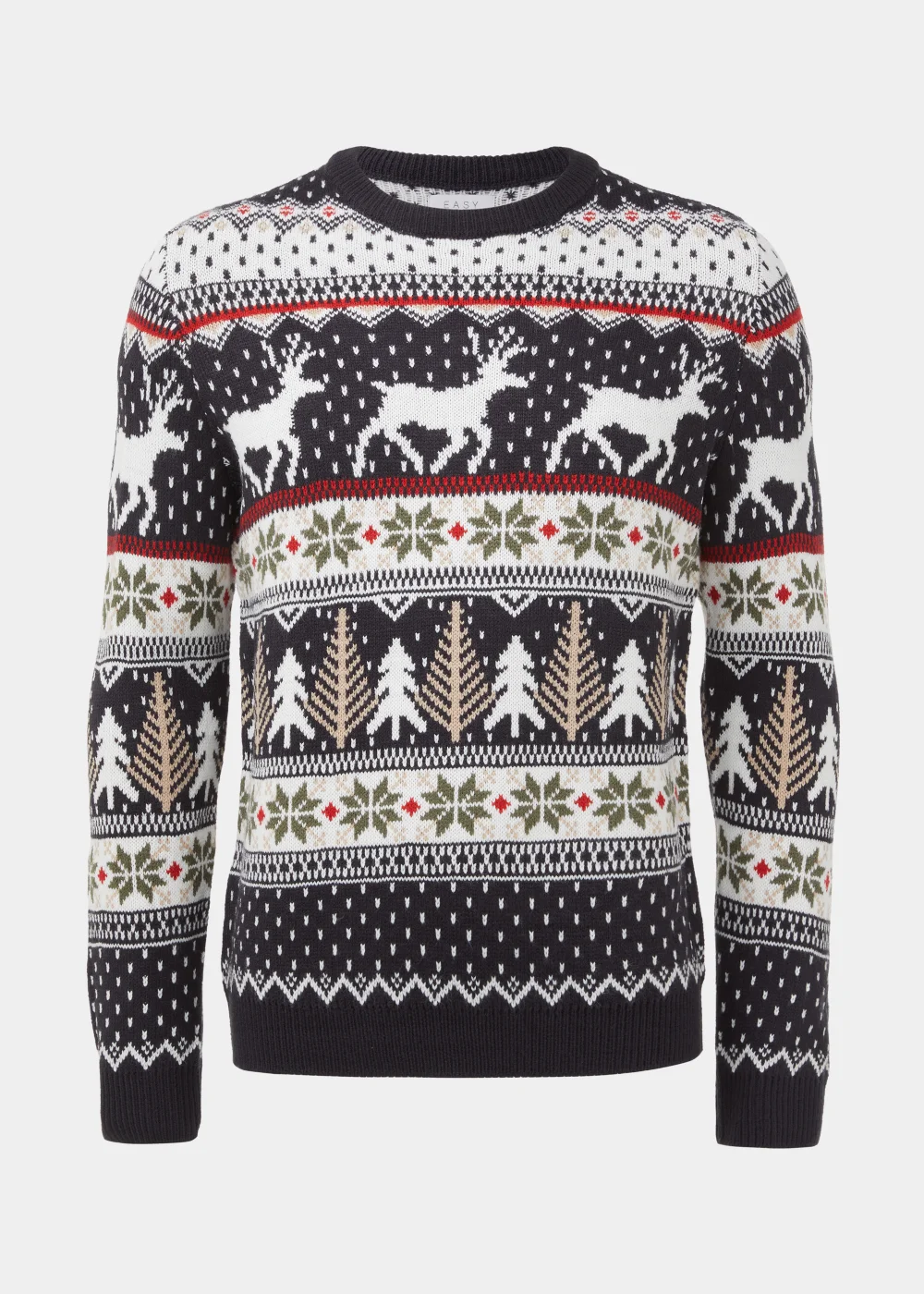 Navy Christmas Fair Isle Jumper - S Image 5