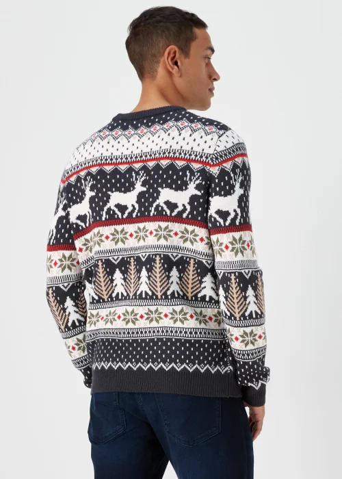 Navy Christmas Fair Isle Jumper - S Image 2