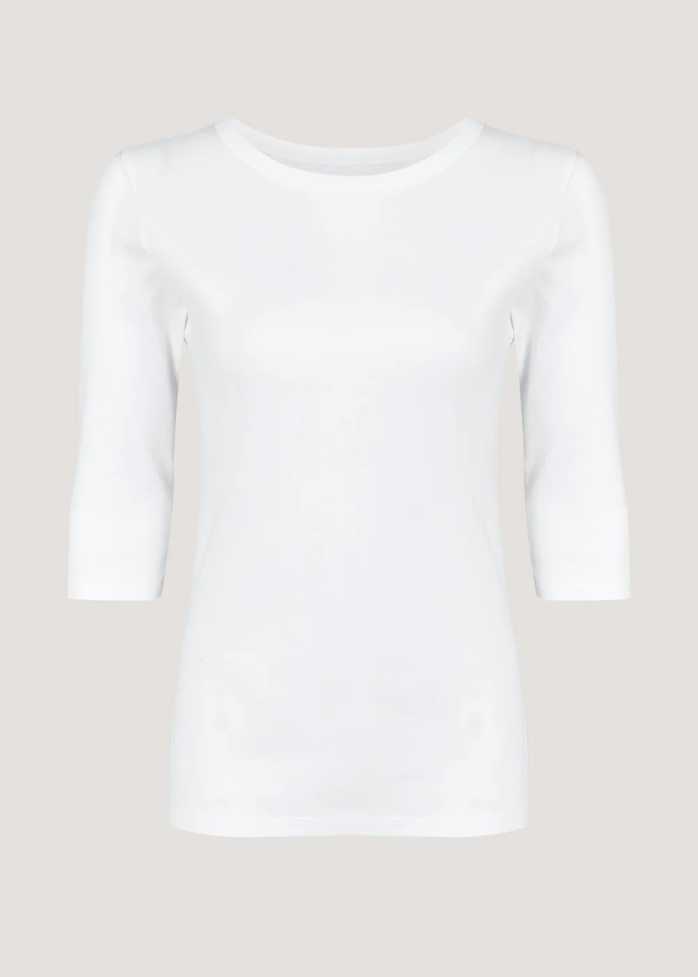 White 3/4 Sleeve T-Shirt - 8 Image 1