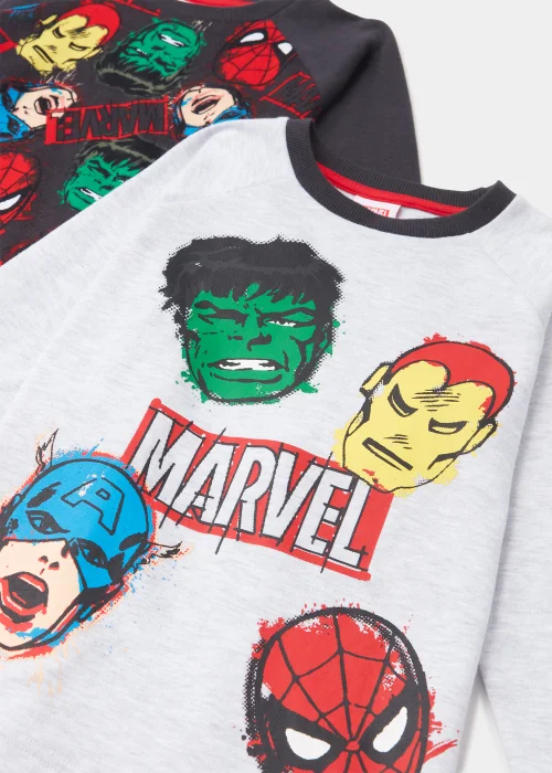 Kids 2 Pack Marvel Graffiti Head Pyjama Sets (3-12yrs) - Age 3 Years Image 2