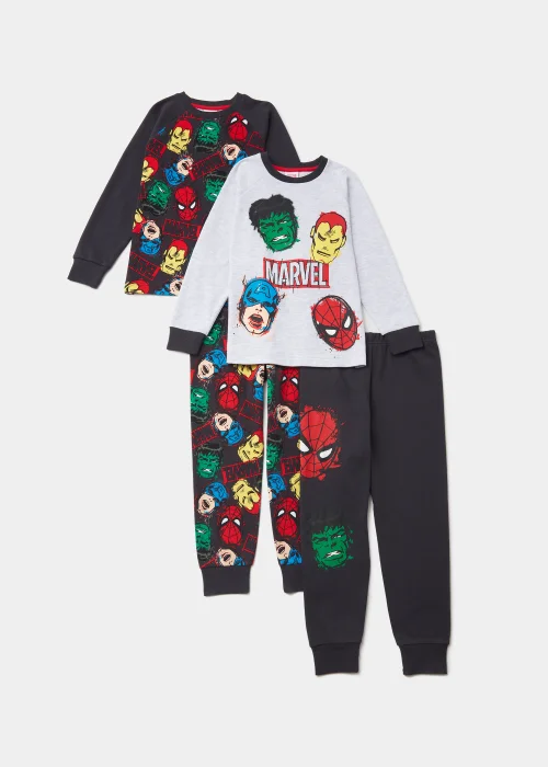 Kids 2 Pack Marvel Graffiti Head Pyjama Sets (3-12yrs) - Age 3 Years Image 1