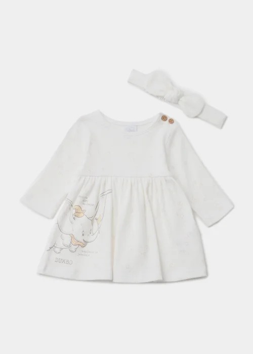 Baby White Disney Dumbo Dress & Headband Set (Newborn-12mths) - Newborn Image 1