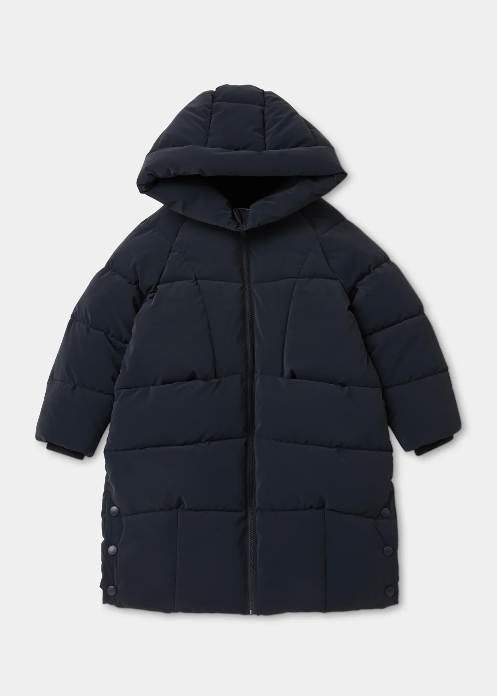 Girls Navy Longline Coat (4-13yrs) - 4 Yrs Image 1