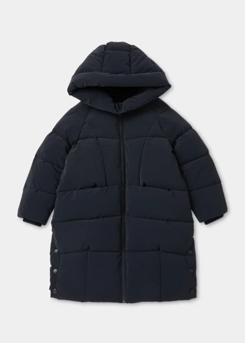 Girls Navy Longline Coat (4-13yrs) - 4 Yrs Image 1