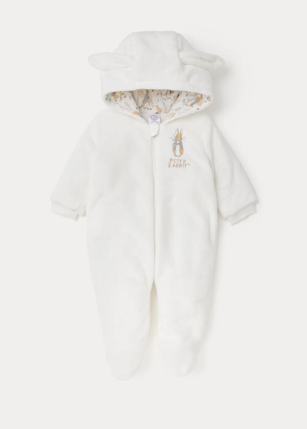 Baby Cream Peter Rabbit Pramsuit (Newborn-18mths) - 0-3 months Image 1
