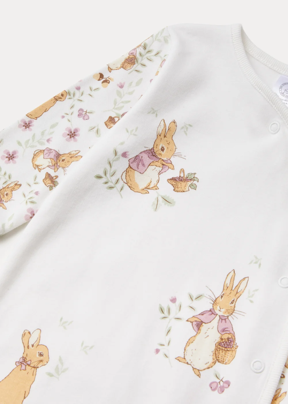 Baby Cream Peter Rabbit Sleepsuit (Newborn-12mths) - Newborn Image 2