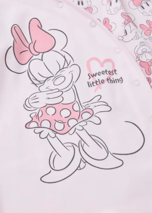 Baby Pink Minnie Mouse Print Sleepsuit (Newborn-12mths) - Newborn Image 2