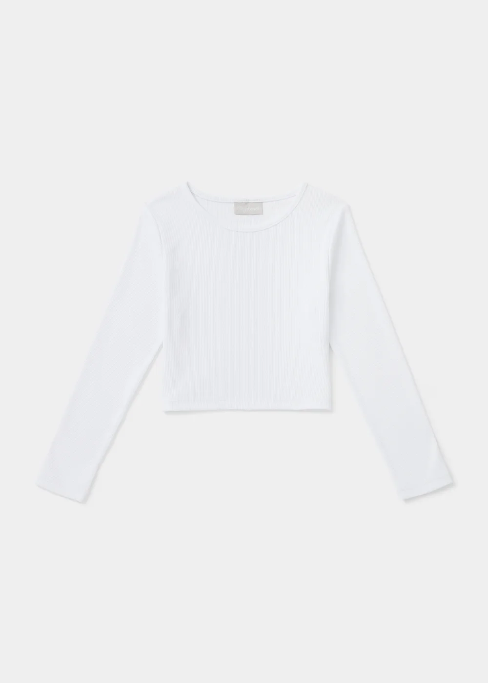 Girls White Ribbed Top (4-15yrs) - 4 Yrs Image 1