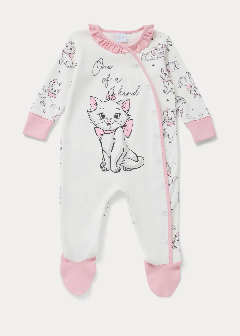 Baby Pink Marie Print Sleepsuit (Newborn-12mths) - Newborn Image 1