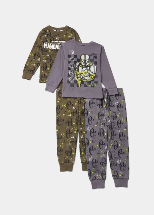 Kids 2 Pack Star Wars Mandalorian Pyjama Sets (4-13yrs) - Age 4 Years Image 1