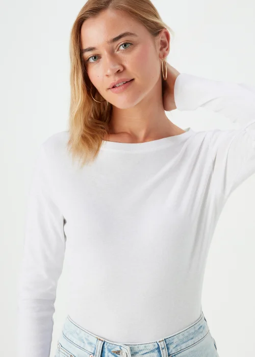 White Long Sleeve T-Shirt - 8 Image 3