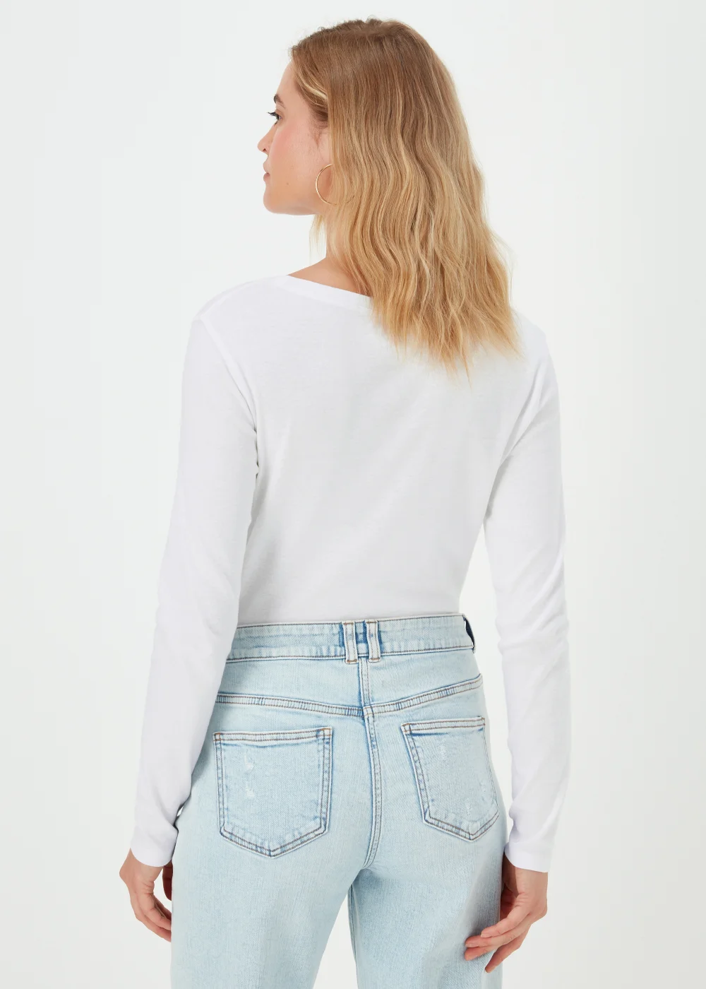 White Long Sleeve T-Shirt - 8 Image 2
