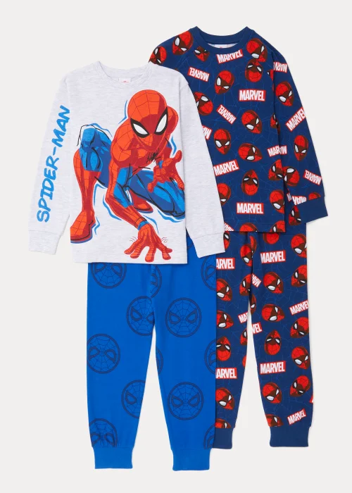 Kids 2 Pack Marvel Spider-Man Pyjama Sets (3-9yrs) - Age 3 Years Image 1