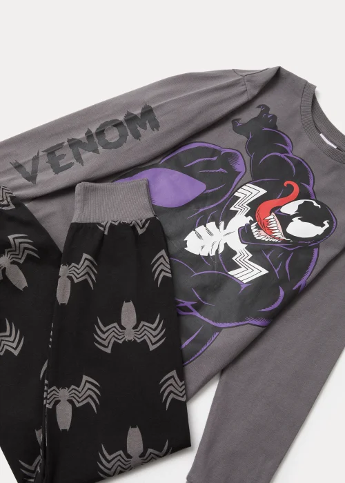 Kids Black Marvel Venom Pyjama Sets (8-13yrs) - Age 8 Years Image 2