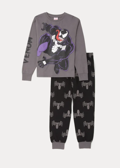 Kids Black Marvel Venom Pyjama Sets (8-13yrs) - Age 8 Years Image 1
