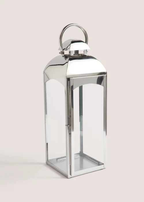 Large Silver Lantern (13cm x 12cm x 53cm) Image 1