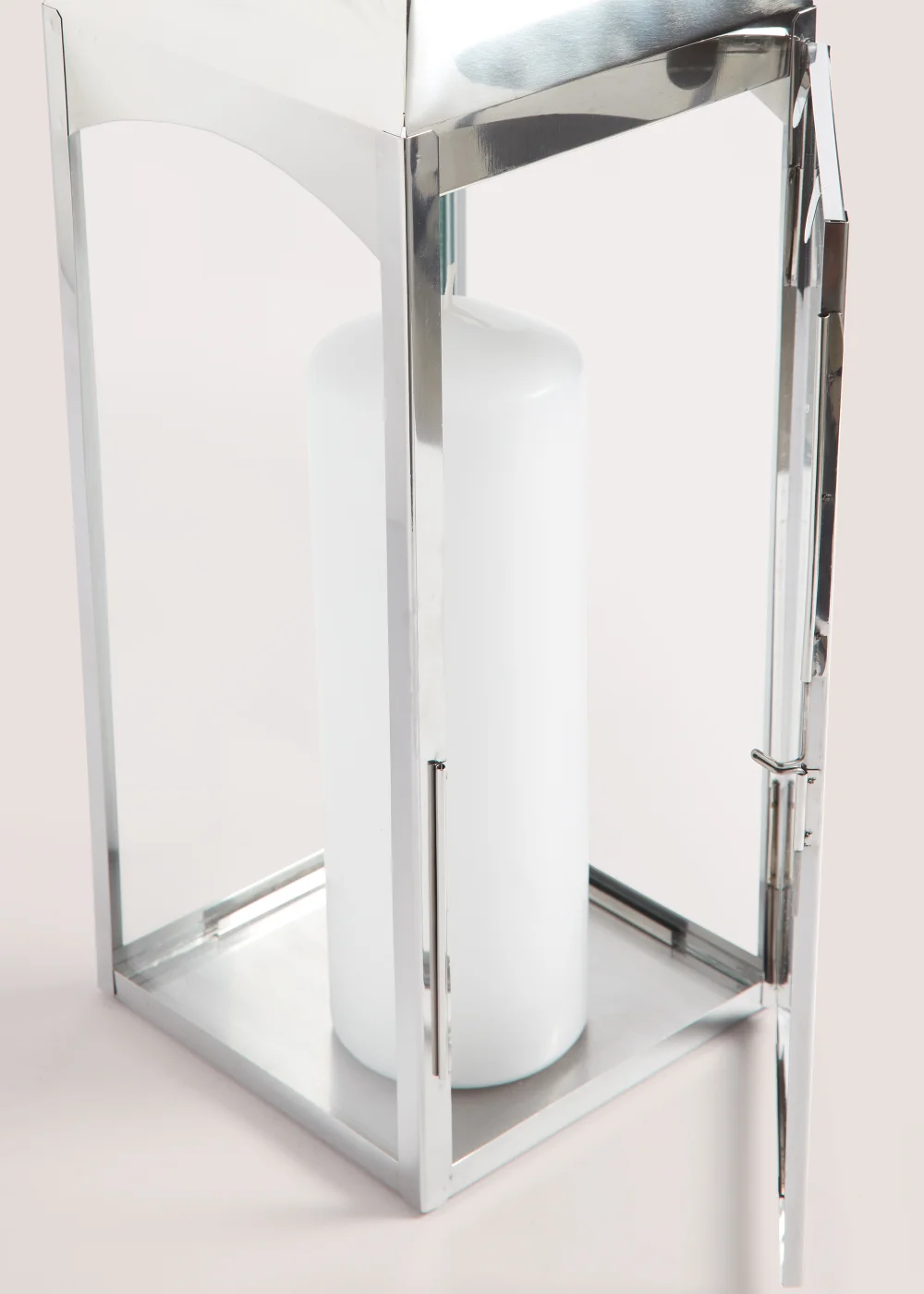 Large Silver Lantern (13cm x 12cm x 53cm) Image 2