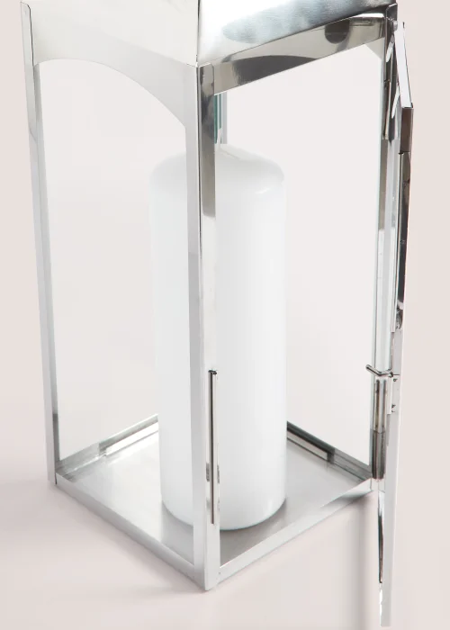 Large Silver Lantern (13cm x 12cm x 53cm) Image 2