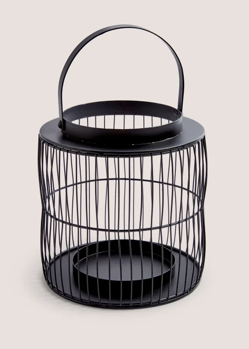 Small Black Wire Lantern Image 1