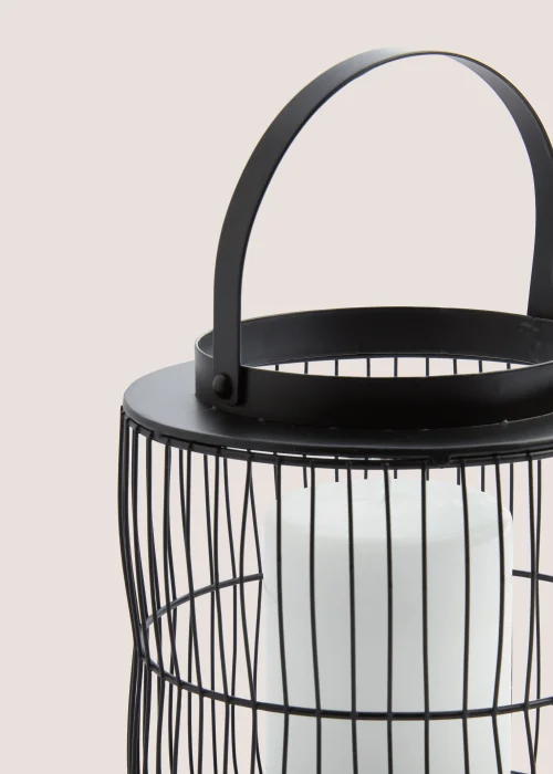 Small Black Wire Lantern Image 2