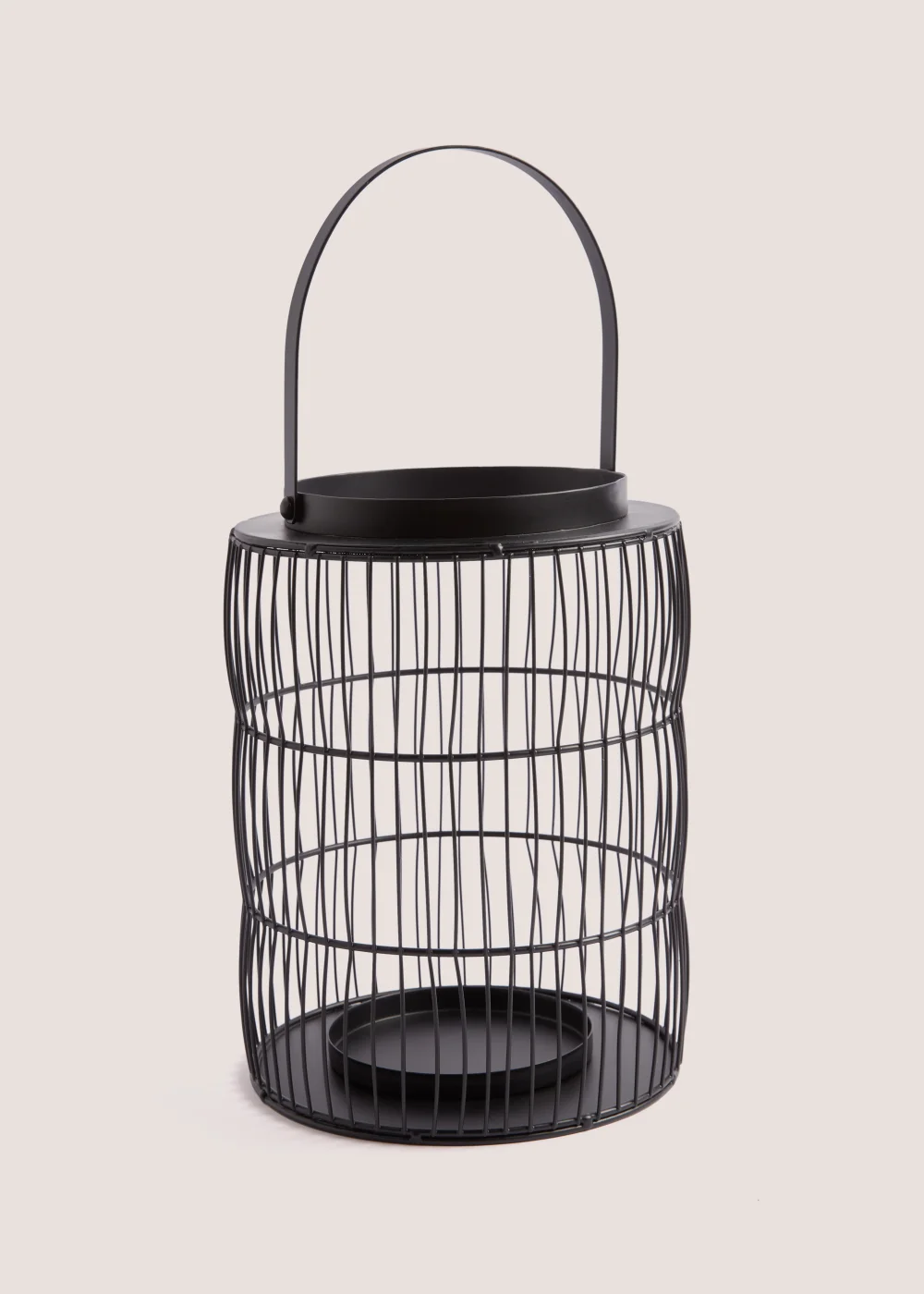 Black Wire Medium Lantern Image 1