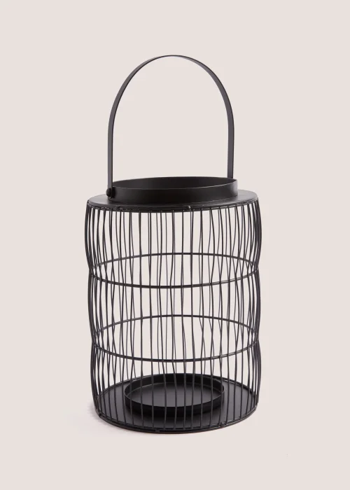 Black Wire Medium Lantern Image 1