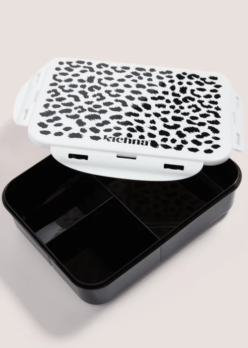 Kichna Black Leopard Lunch Box (22cm x 17cm x 6cm) Image 2
