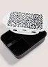 Kichna Black Leopard Lunch Box (22cm x 17cm x 6cm) Image 2