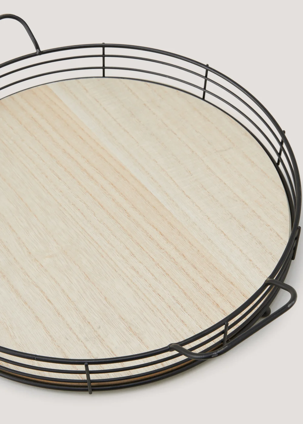 Metal & Wood Handle Tray (34.5cm x 4.5cm) Image 2