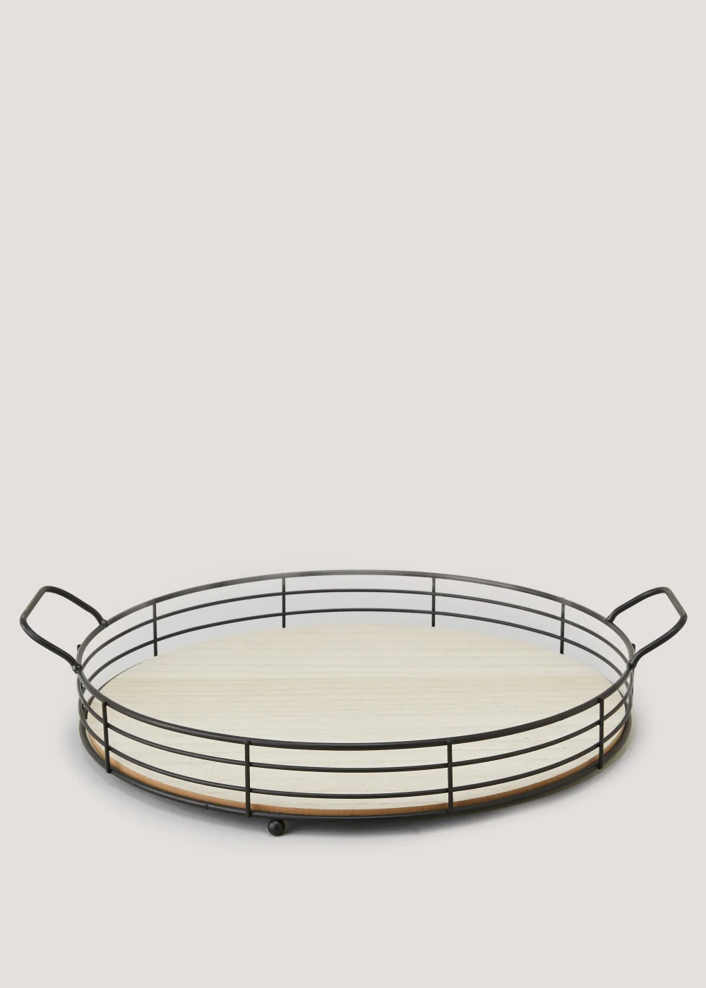 Metal & Wood Handle Tray (34.5cm x 4.5cm) Image 1