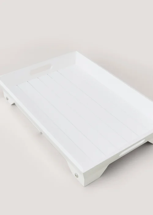 White Breakfast Tray with Legs (47cm x 32cm x 24cm) Image 2