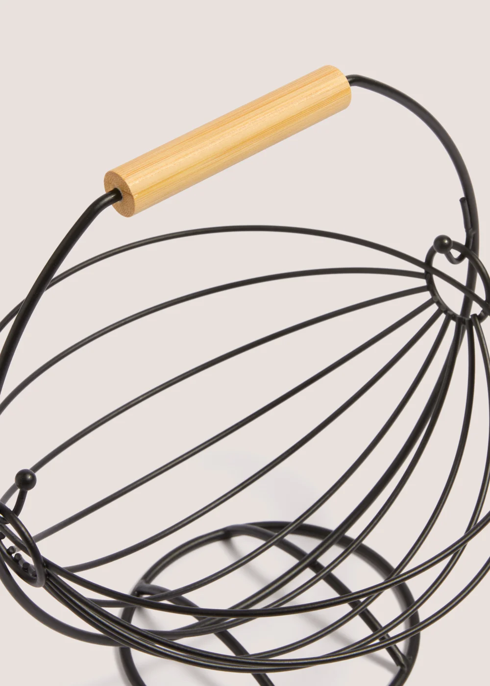 Black Wire Small Hanging Fruit Basket (28cm x 24.5cm x 23cm) Image 2