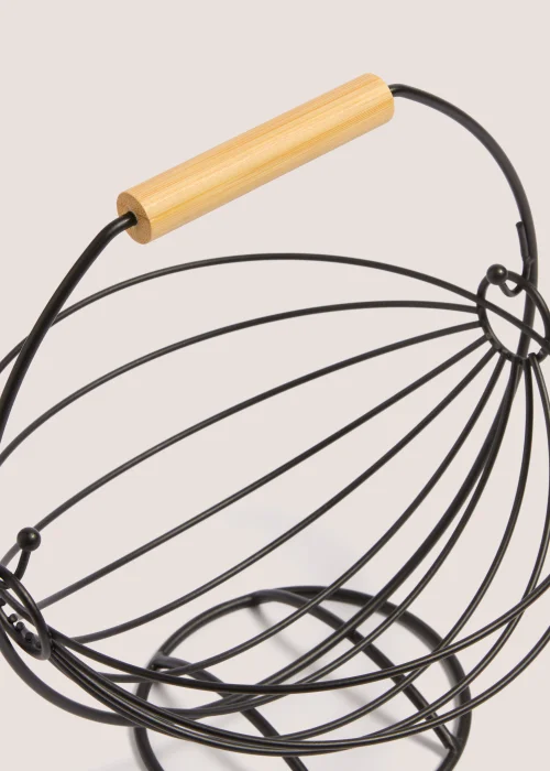 Black Wire Small Hanging Fruit Basket (28cm x 24.5cm x 23cm) Image 2