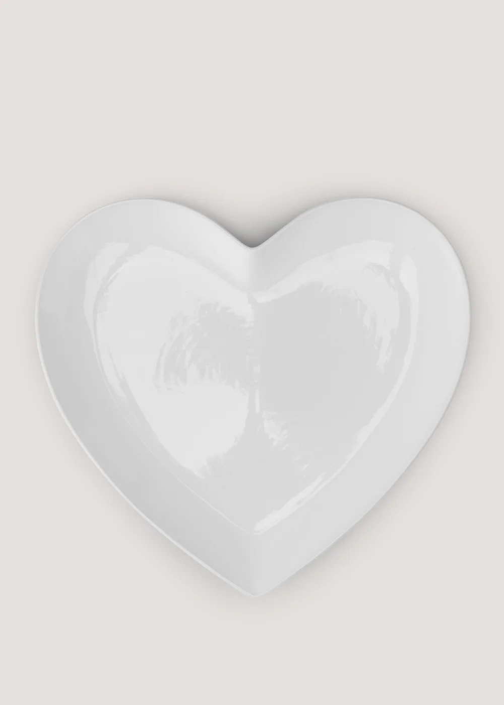 White Heart Shape Dinner Plate Image 1