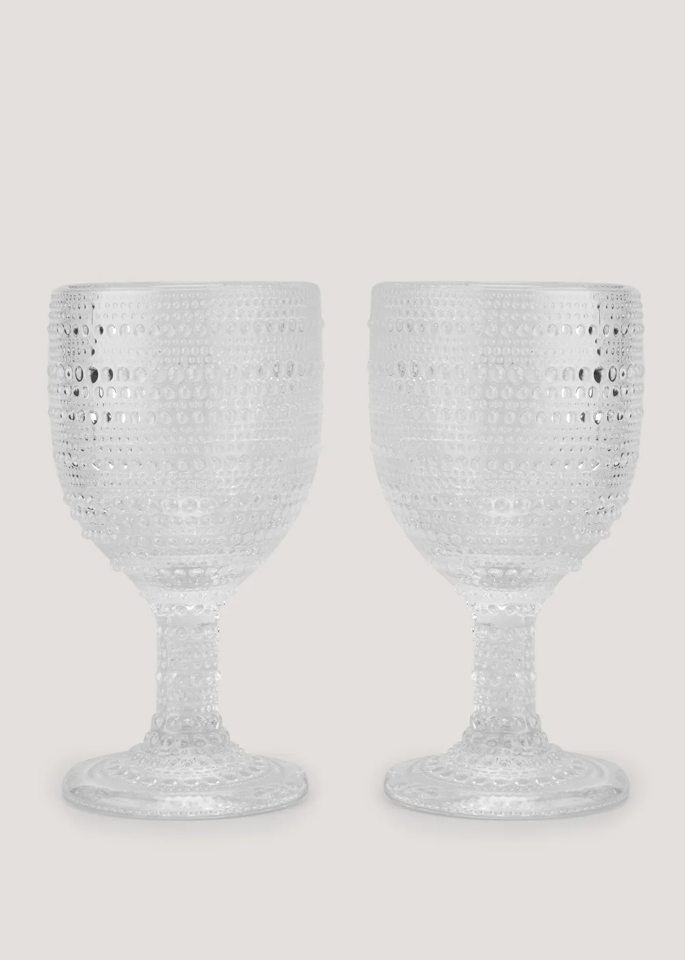 2 Pack Bubble Effect Wine Glasses (16cm x 9cm) Image 1