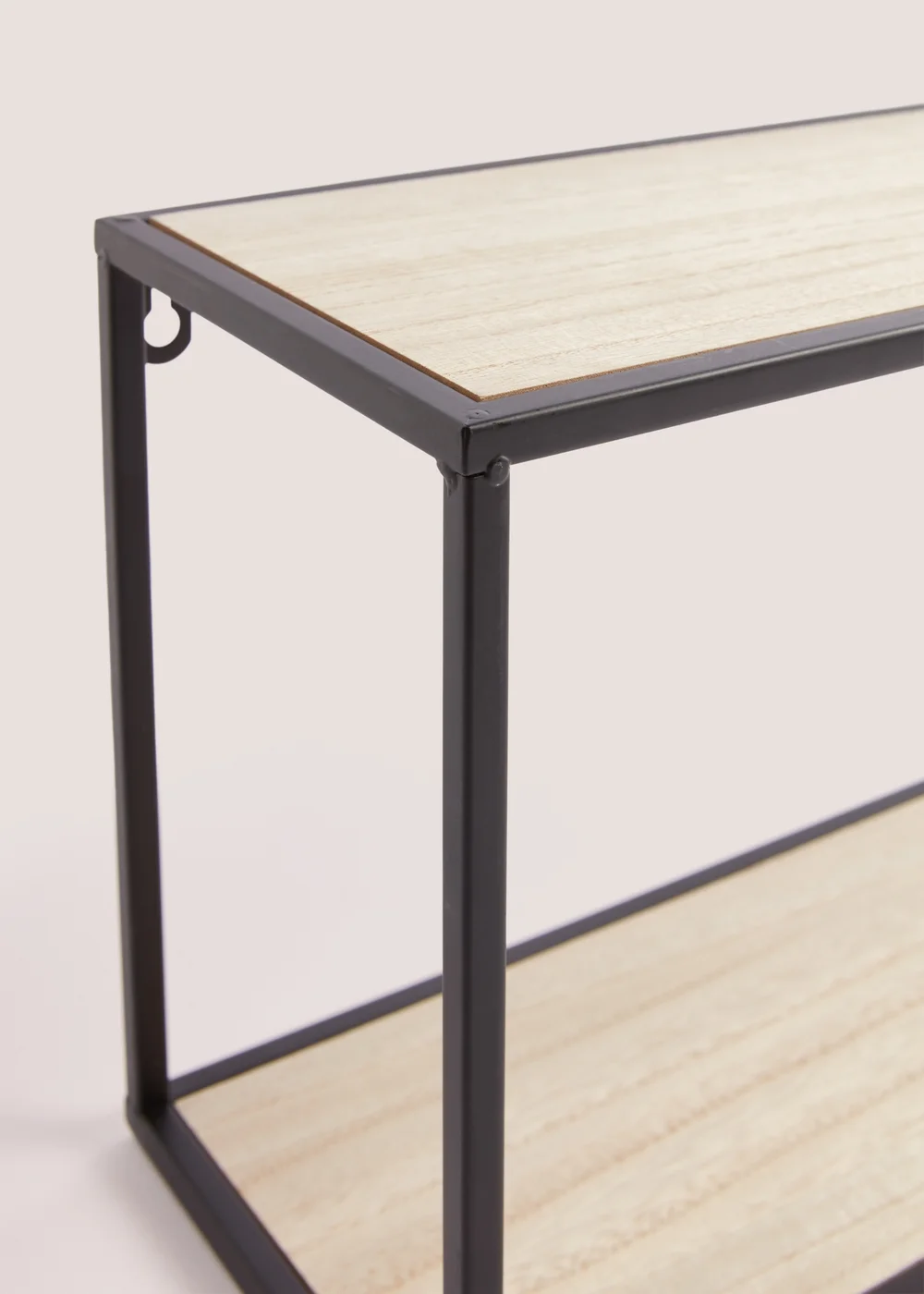 Black Square Metal Shelf (40.5cm x 40.5cm x 14cm) Image 2