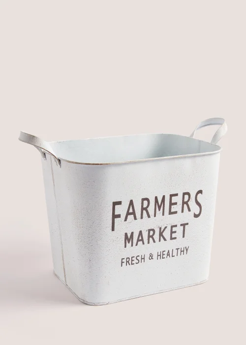 Farmers Market Square Metal Basket (25.5cm x 24cm x 30cm) Image 1