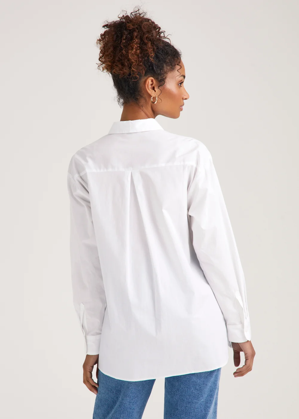 Papaya Petite White Poplin Shirt - Size 6 Image 2
