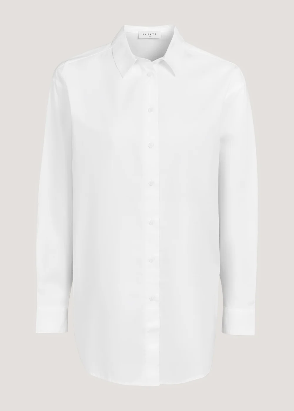 Papaya Petite White Poplin Shirt - Size 6 Image 5
