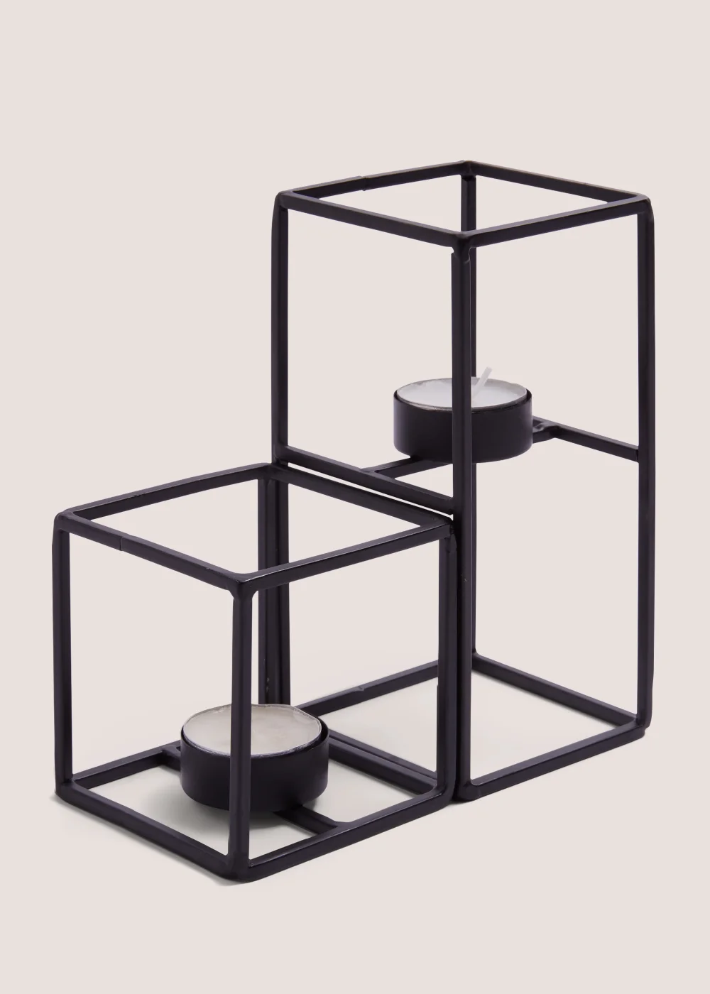 2 Pack Black Tealight Holder Box (21.5cm x 18cm) Image 2
