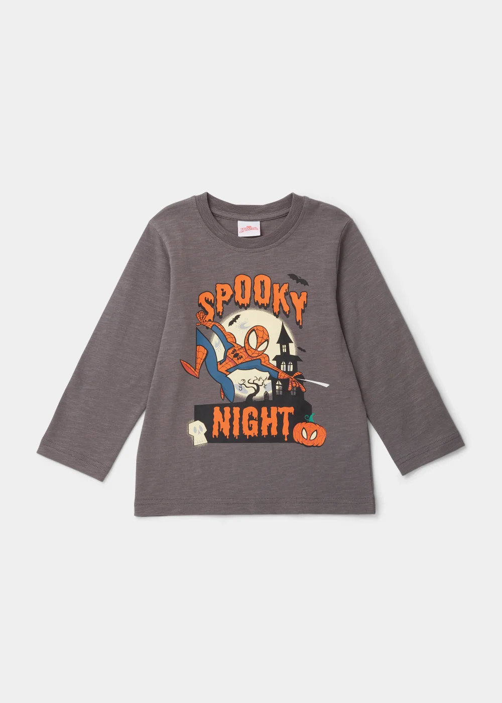Kids Charcoal Halloween Spider-Man T-Shirt (3-8yrs) - 3 Yrs Image 1