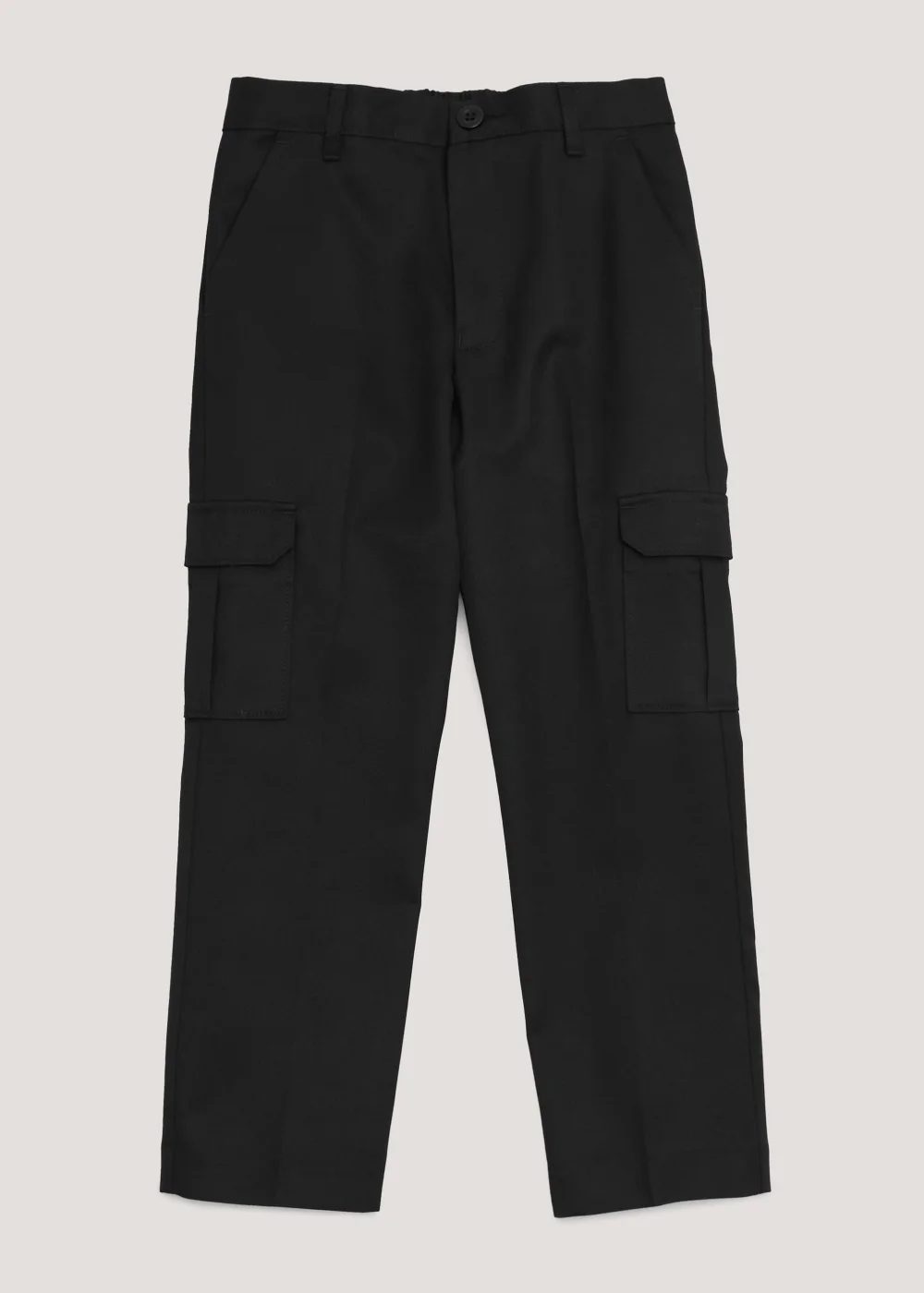 Boys Black Cargo School Trousers (3-13yrs) - Age 4 Years Image 1