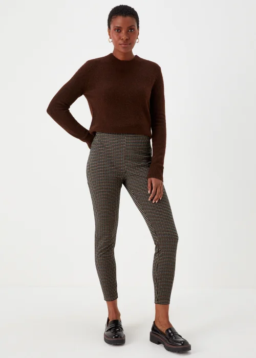 Brown Dogtooth Leggings - 8 Image 1