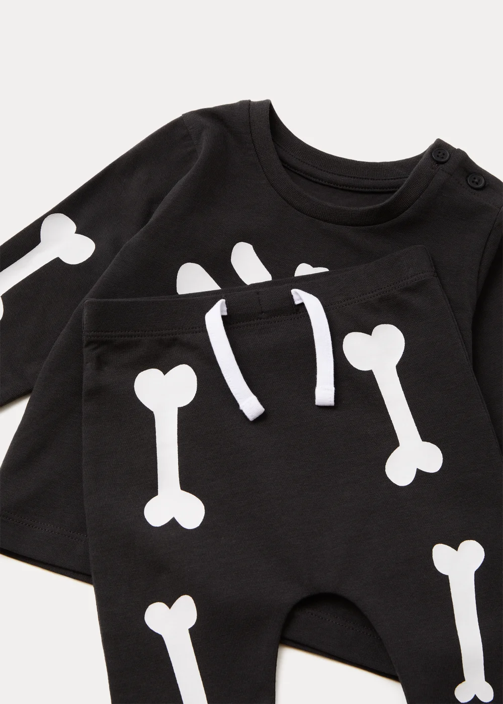 Baby Black Skeleton Top & Leggings Set (Newborn-23mths) - 0-3 months Image 2