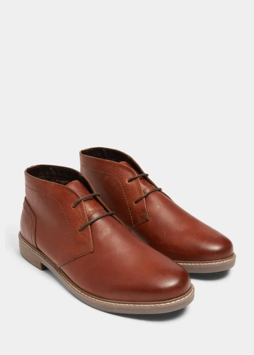 Brown Real Leather Wide Fit Chukka Boots - Size 6 Image 1